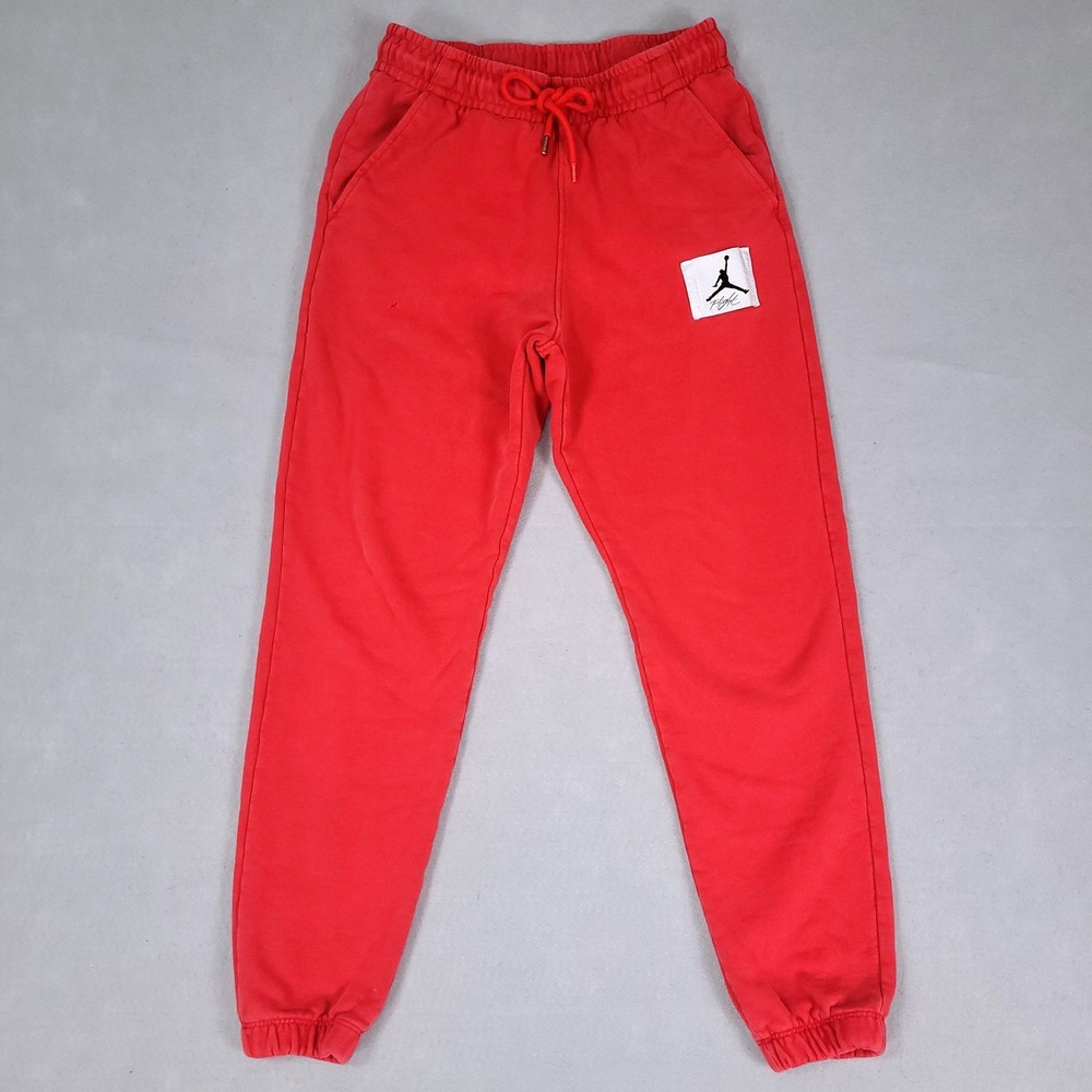 Jordan Sweatpants Mens Small Red Flight Essentials Fleece Joggers DQ7468-612